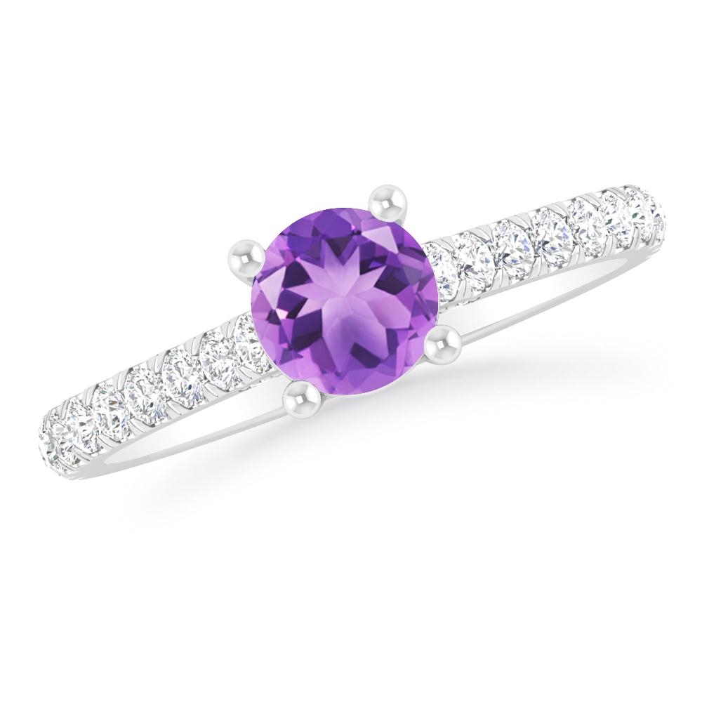 White Gold - Amethyst