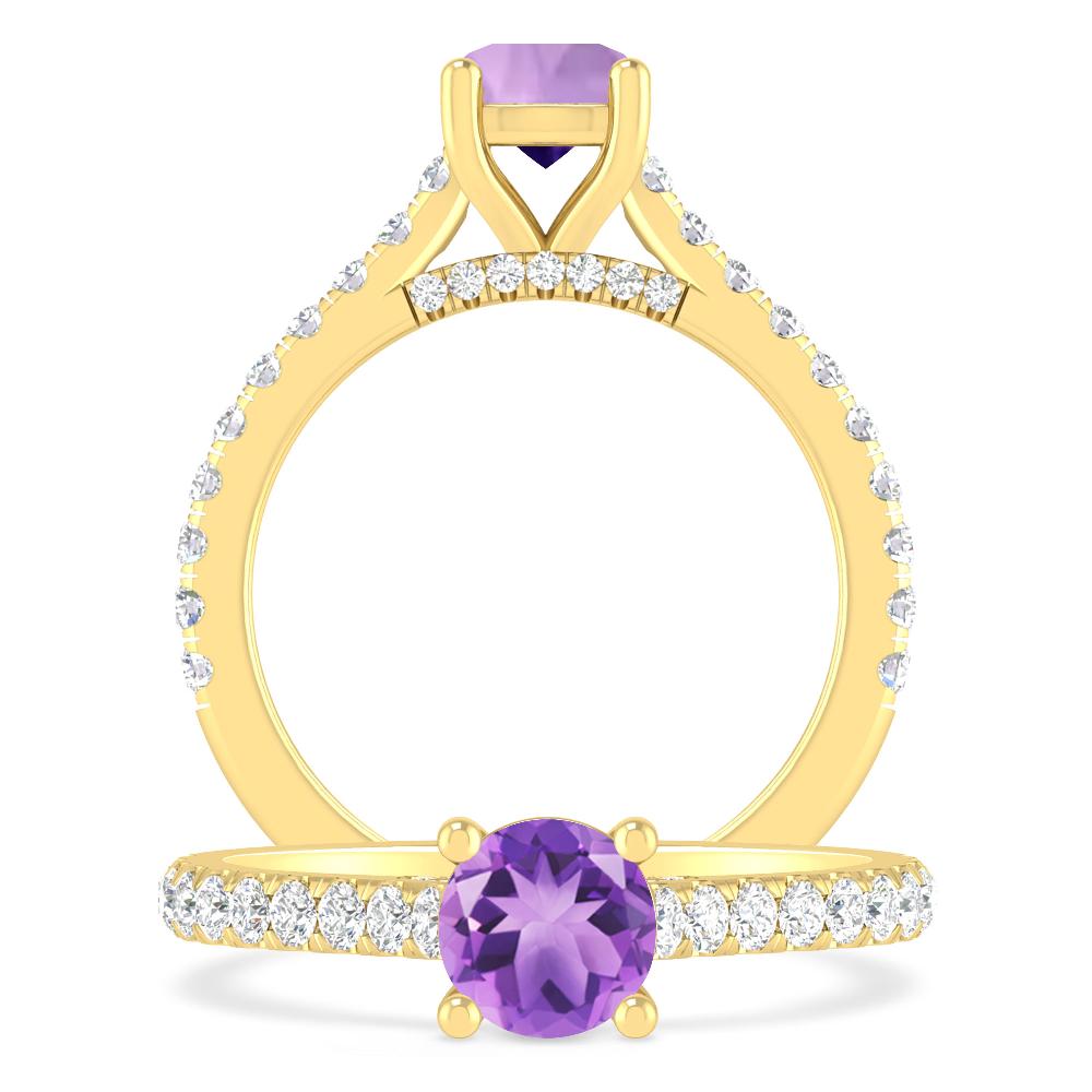 Yellow Gold - Amethyst