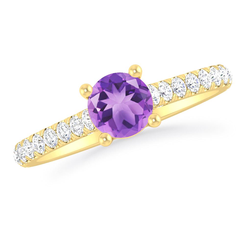 Yellow Gold - Amethyst