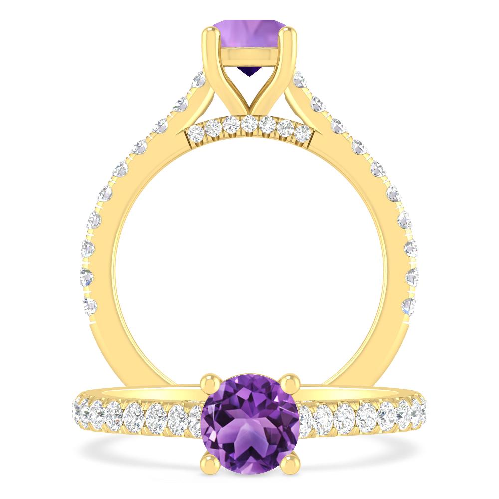 Yellow Gold - Amethyst