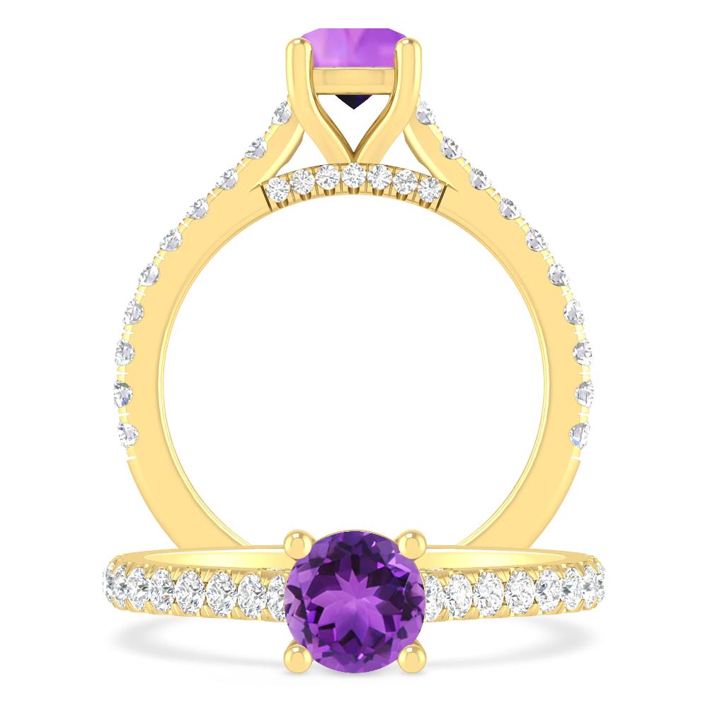 Yellow Gold - Amethyst