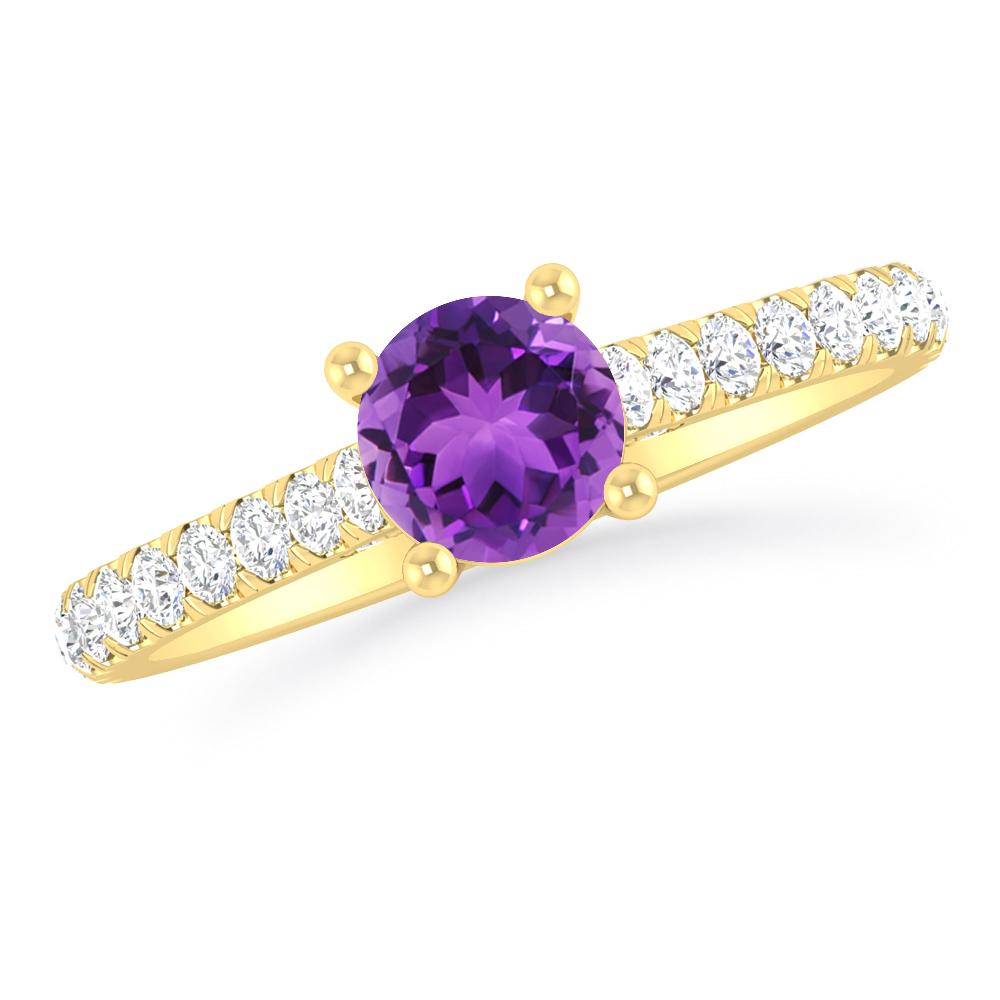 Yellow Gold - Amethyst