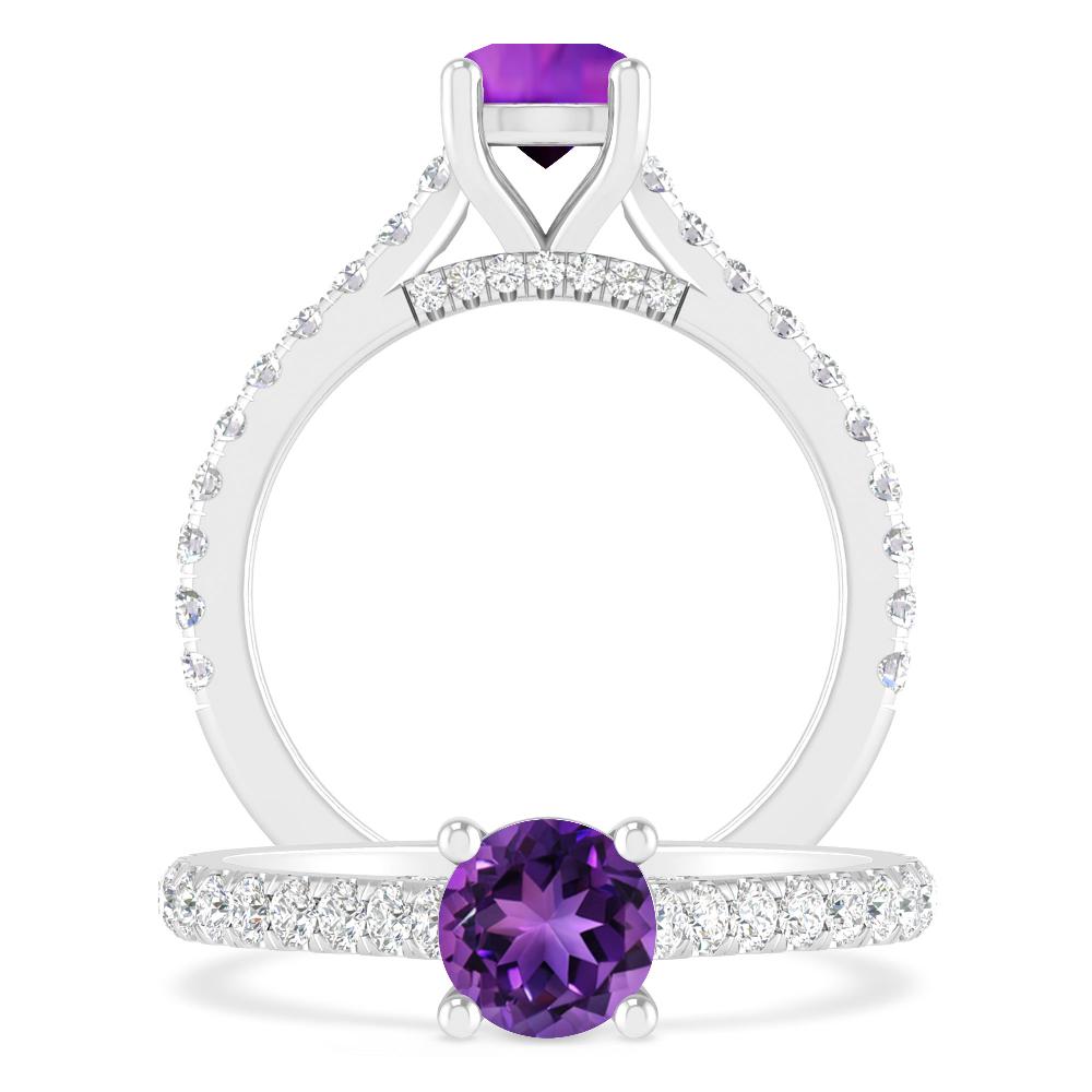 White Gold - Amethyst