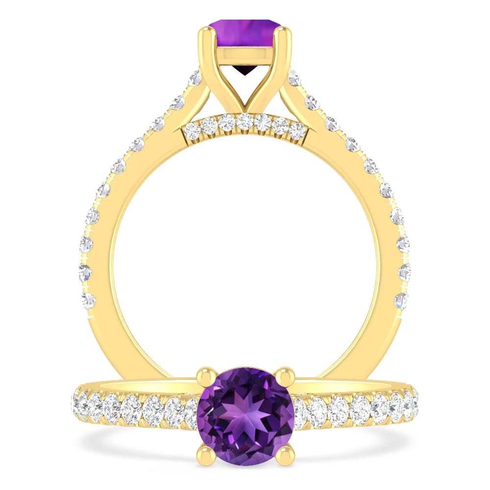 Yellow Gold - Amethyst