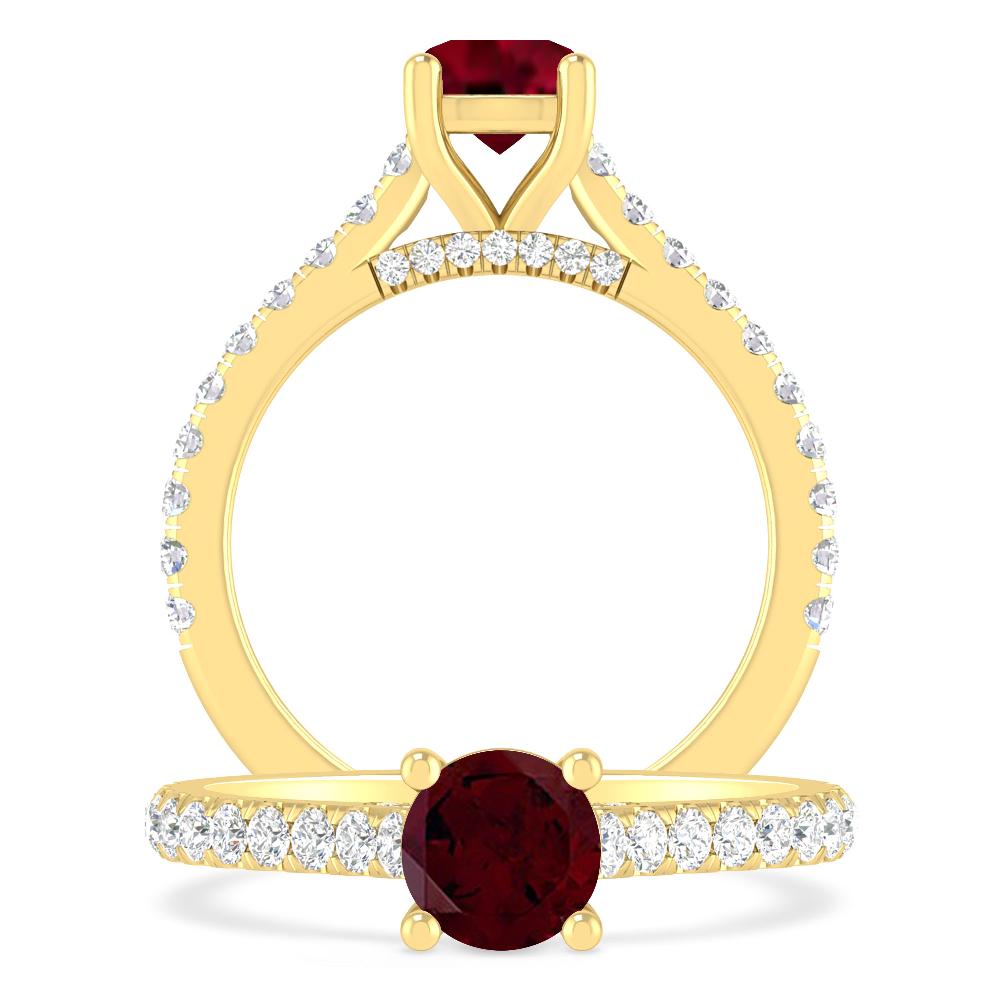 Yellow Gold - Garnet