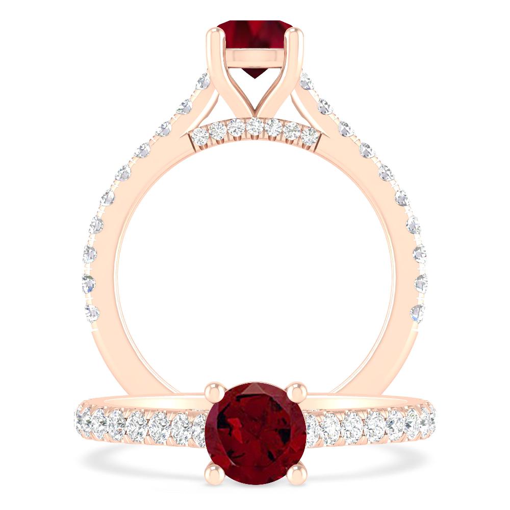 Rose Gold - Garnet