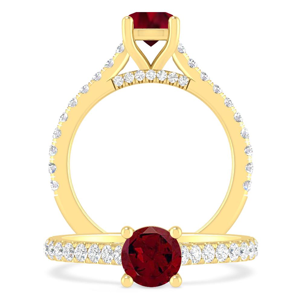 Yellow Gold - Garnet