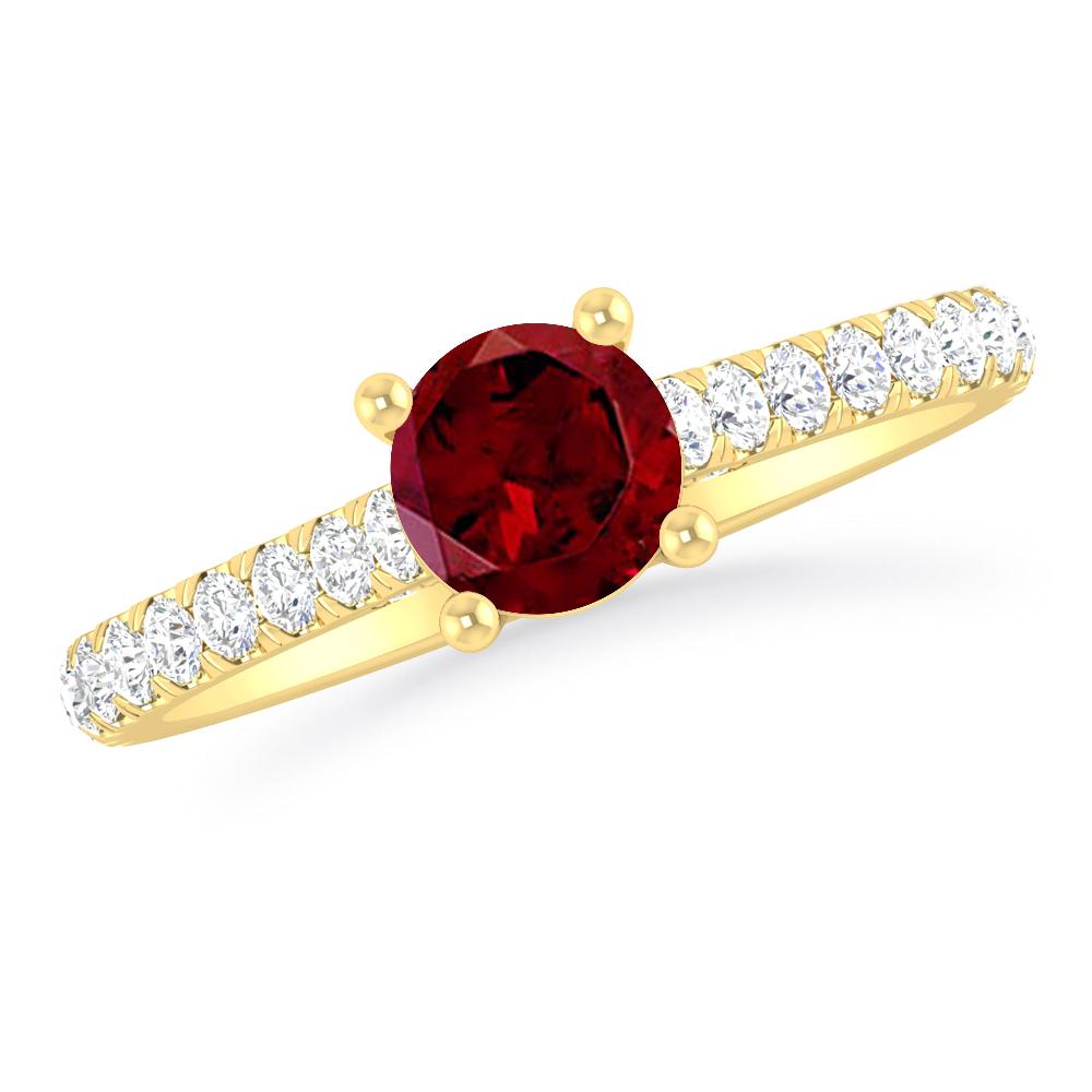 Yellow Gold - Garnet