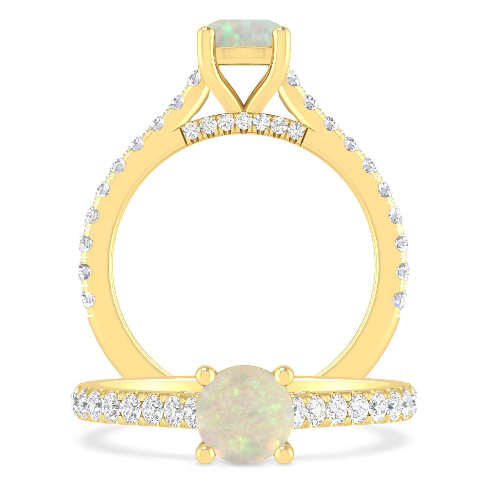 Yellow Gold - Opal