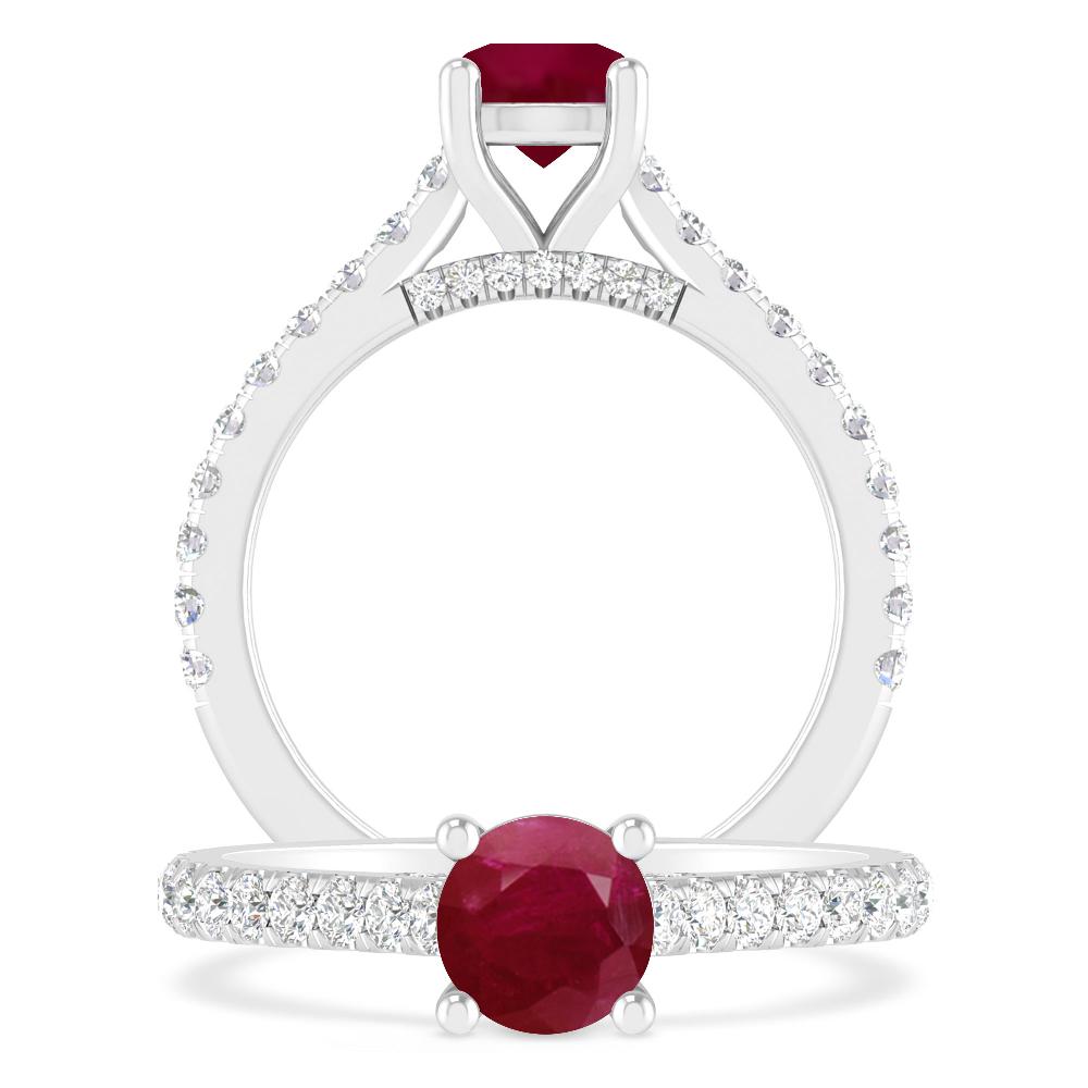 White Gold - Ruby