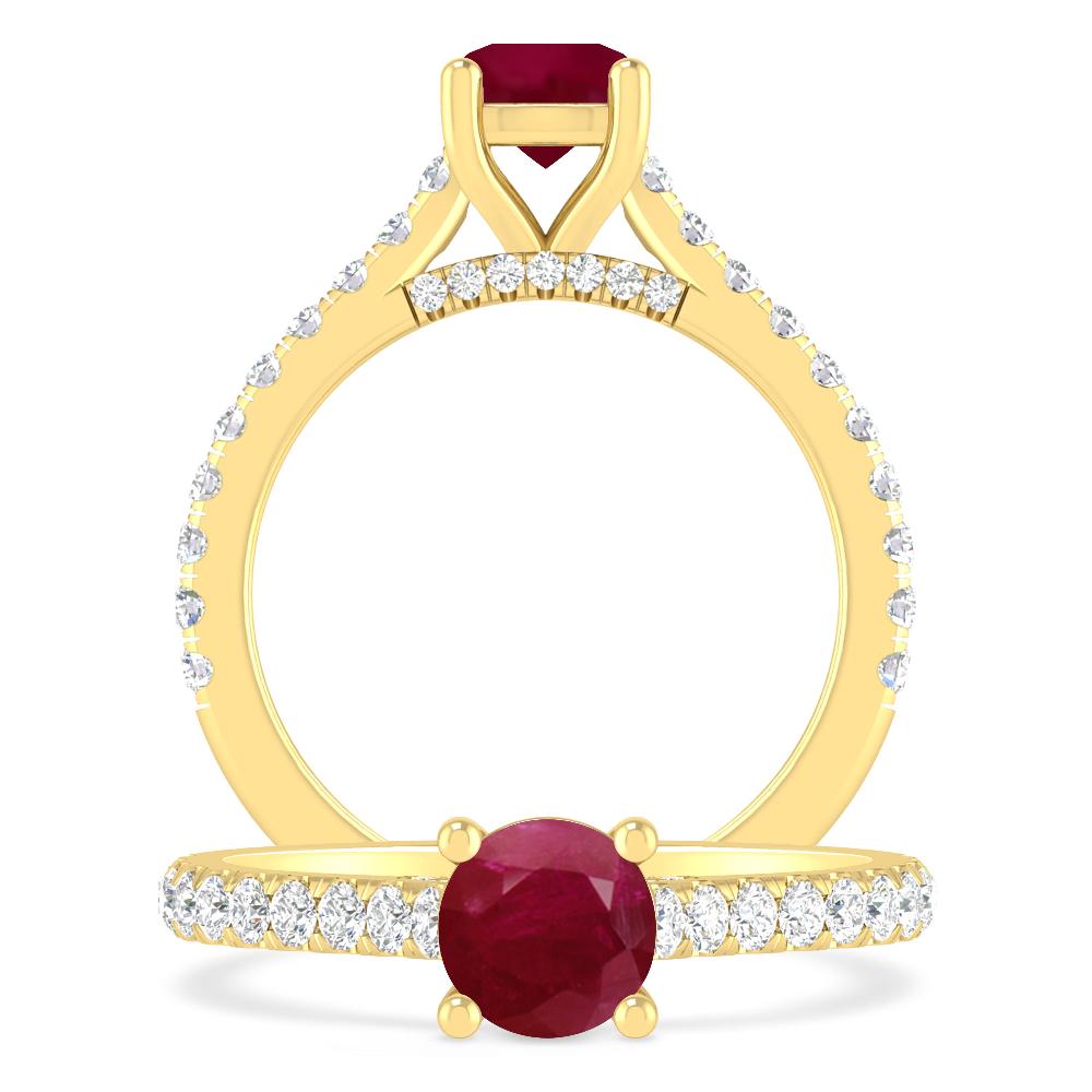 Yellow Gold - Ruby