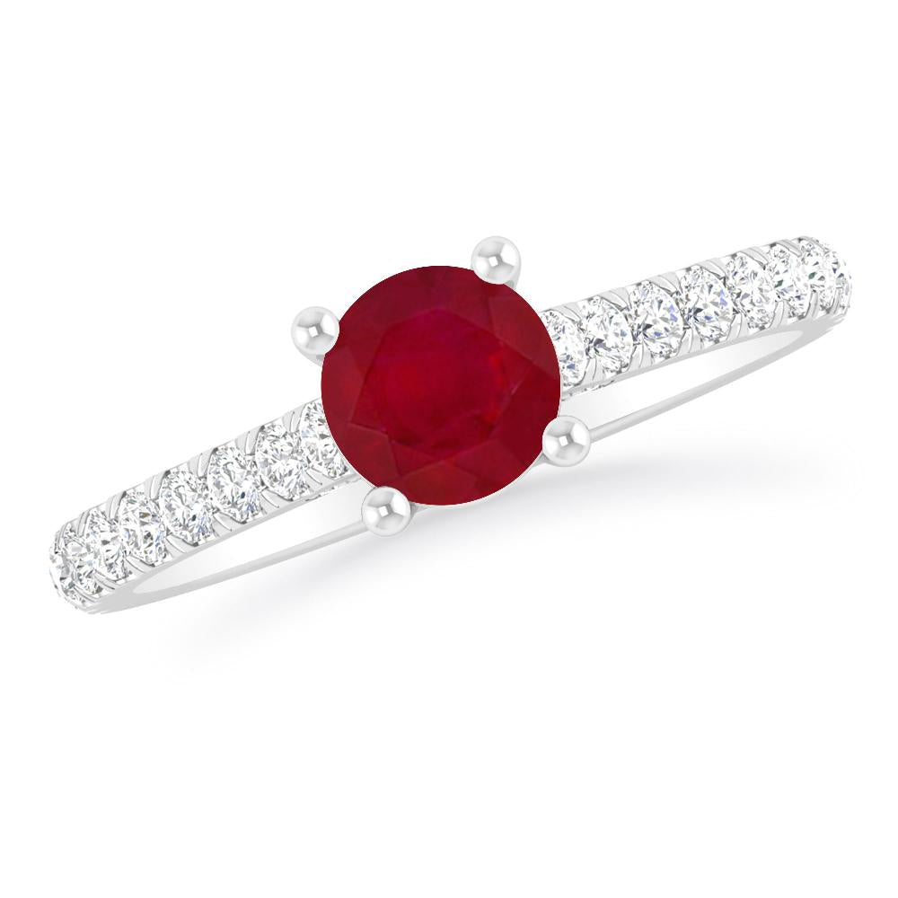 White Gold - Ruby