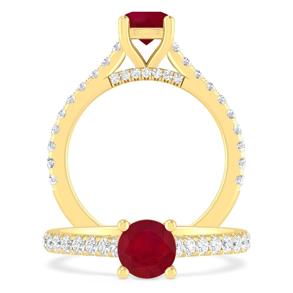 Yellow Gold - Ruby