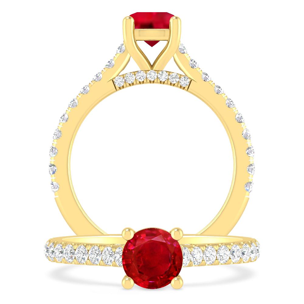 Yellow Gold - Ruby