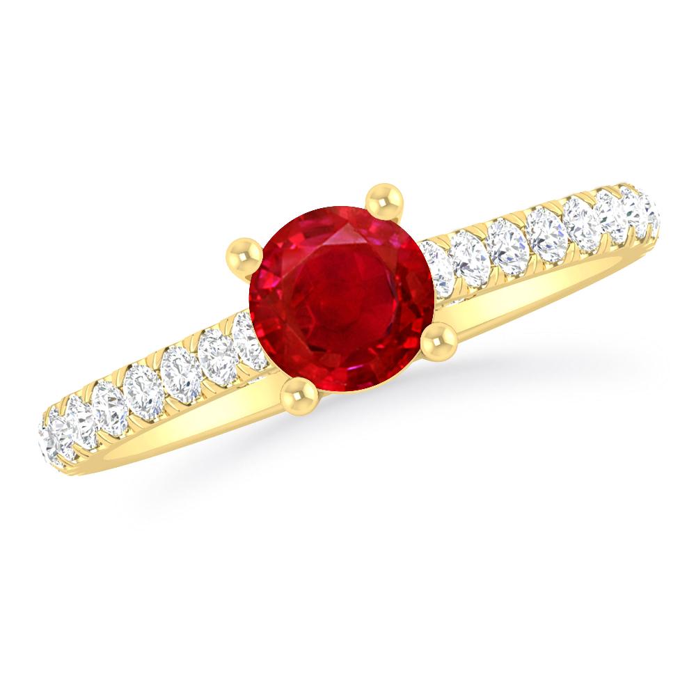 Yellow Gold - Ruby