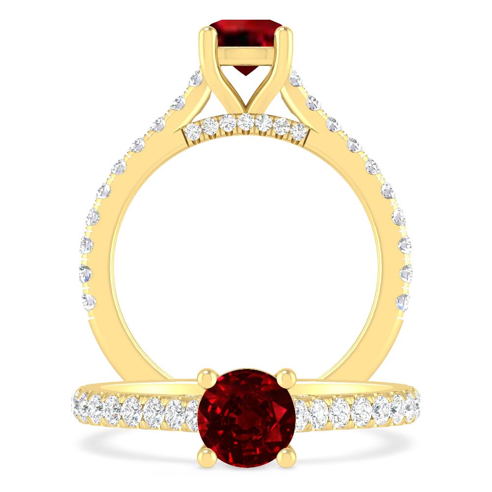 Yellow Gold - Ruby