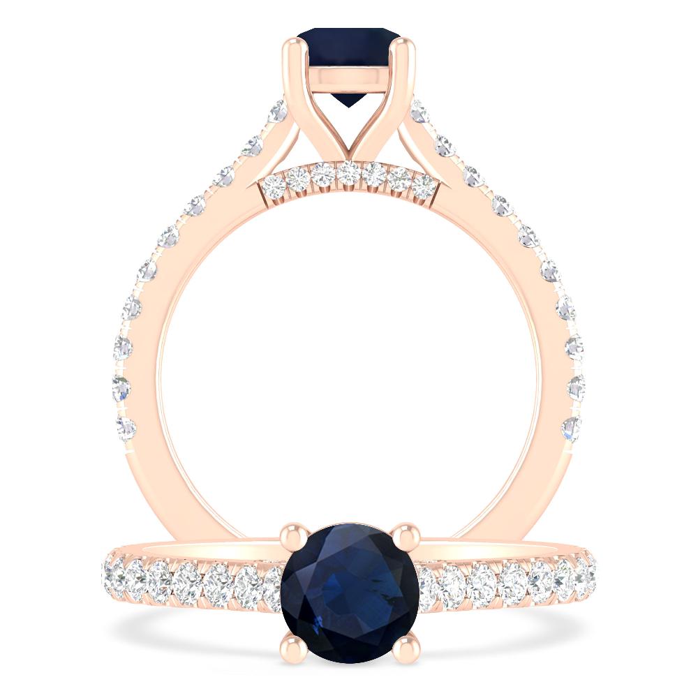 Rose Gold - Sapphire