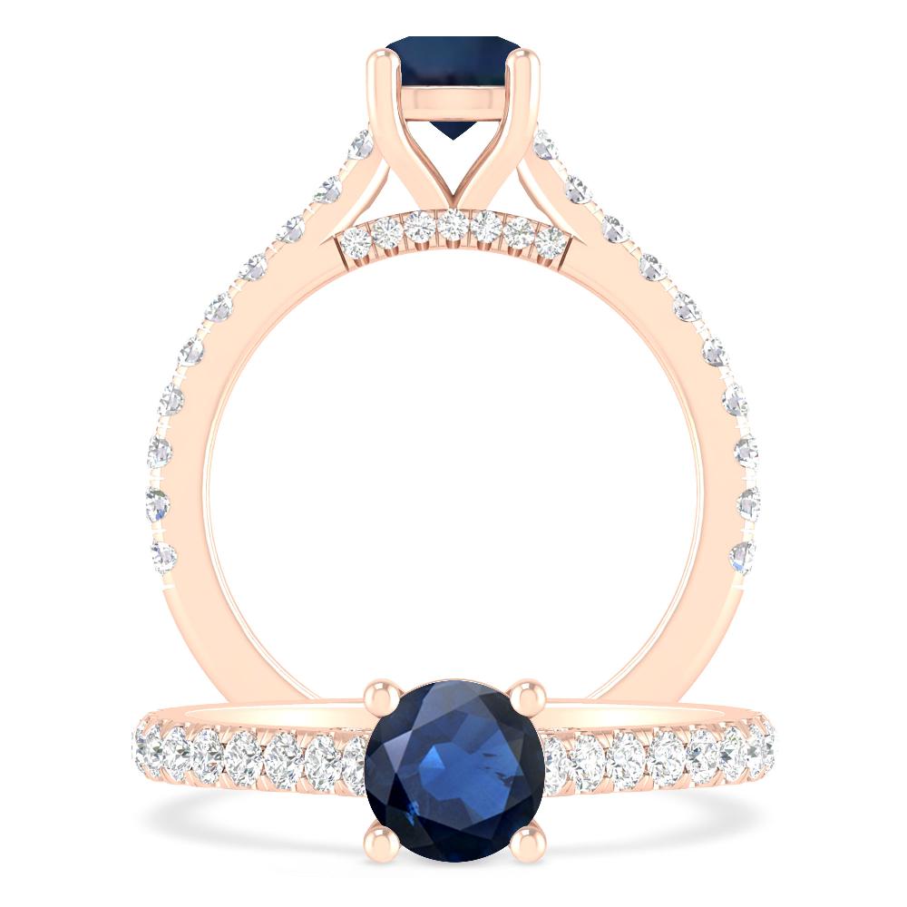 Rose Gold - Sapphire