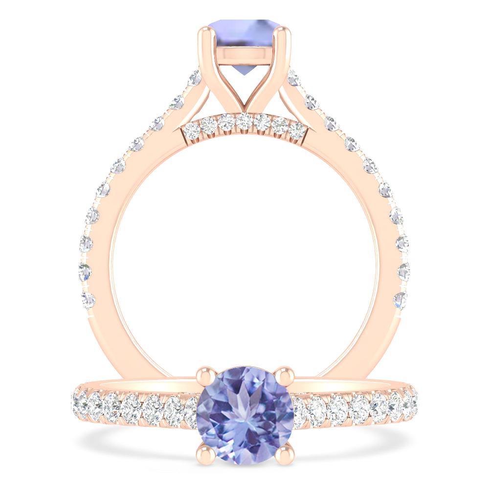 Rose Gold - Tanzanite