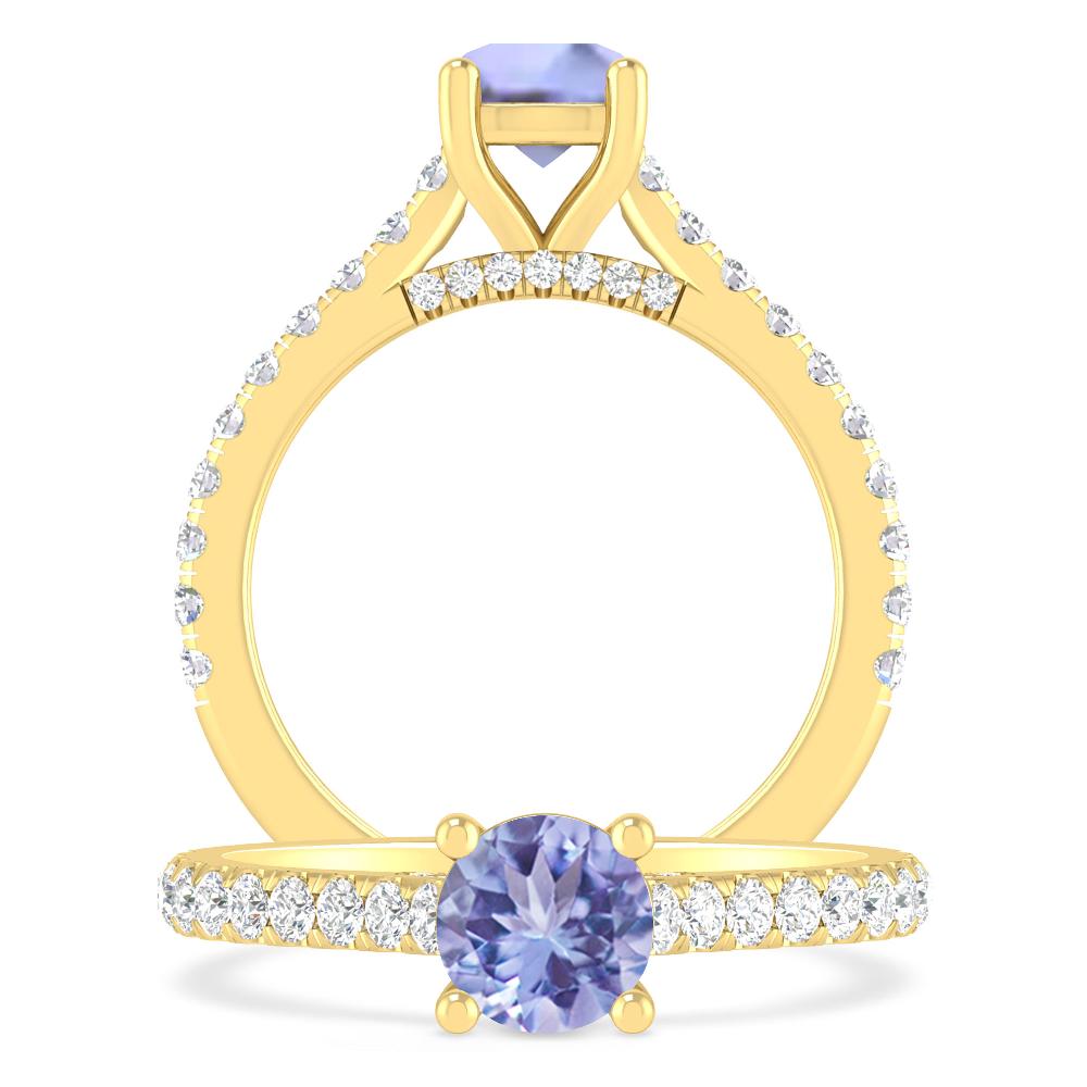 Yellow Gold - Tanzanite