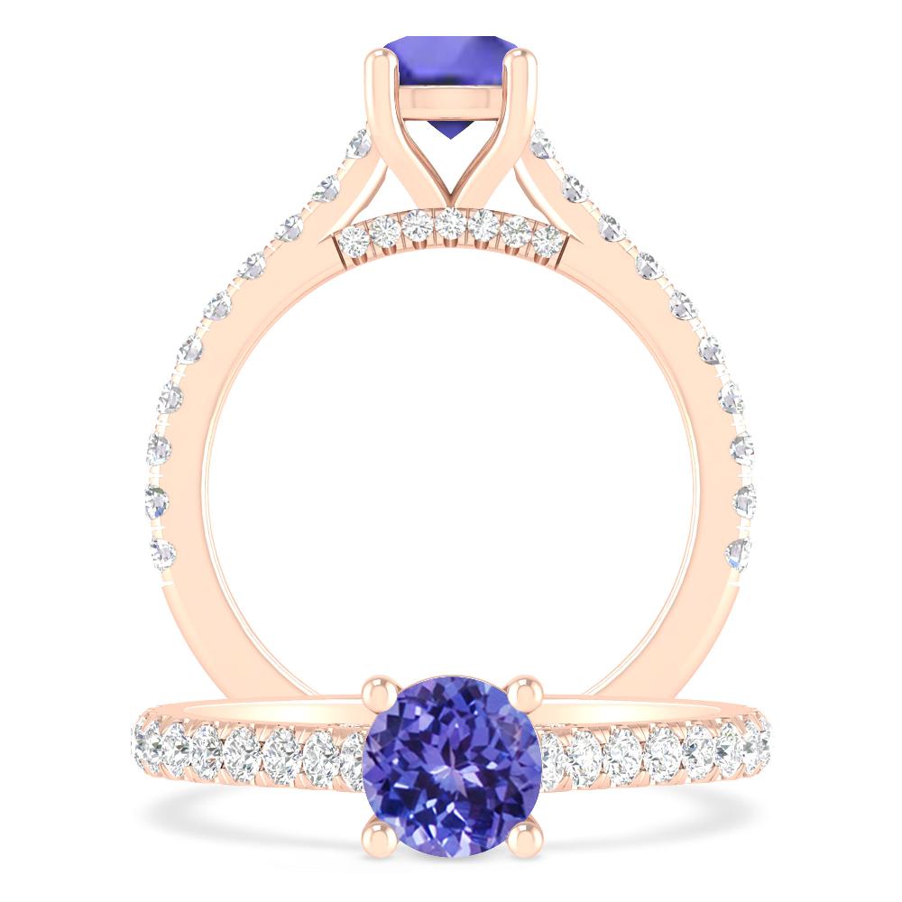 Rose Gold - Tanzanite