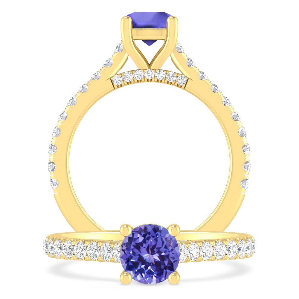 Yellow Gold - Tanzanite