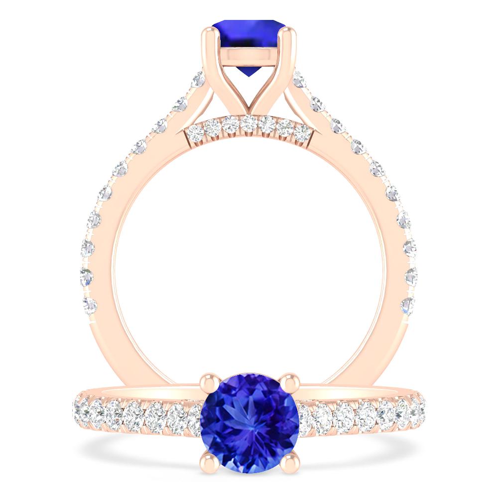 Rose Gold - Tanzanite