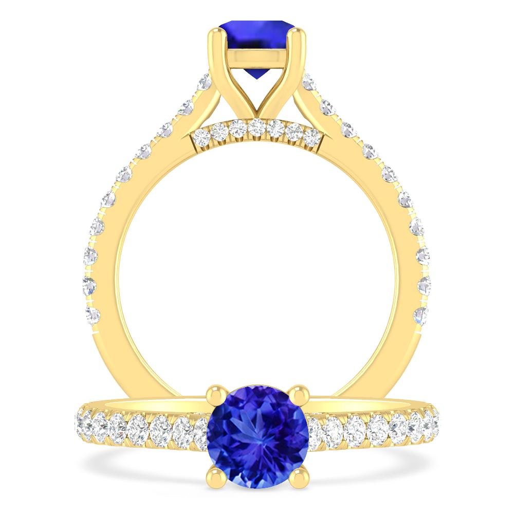 Yellow Gold - Tanzanite