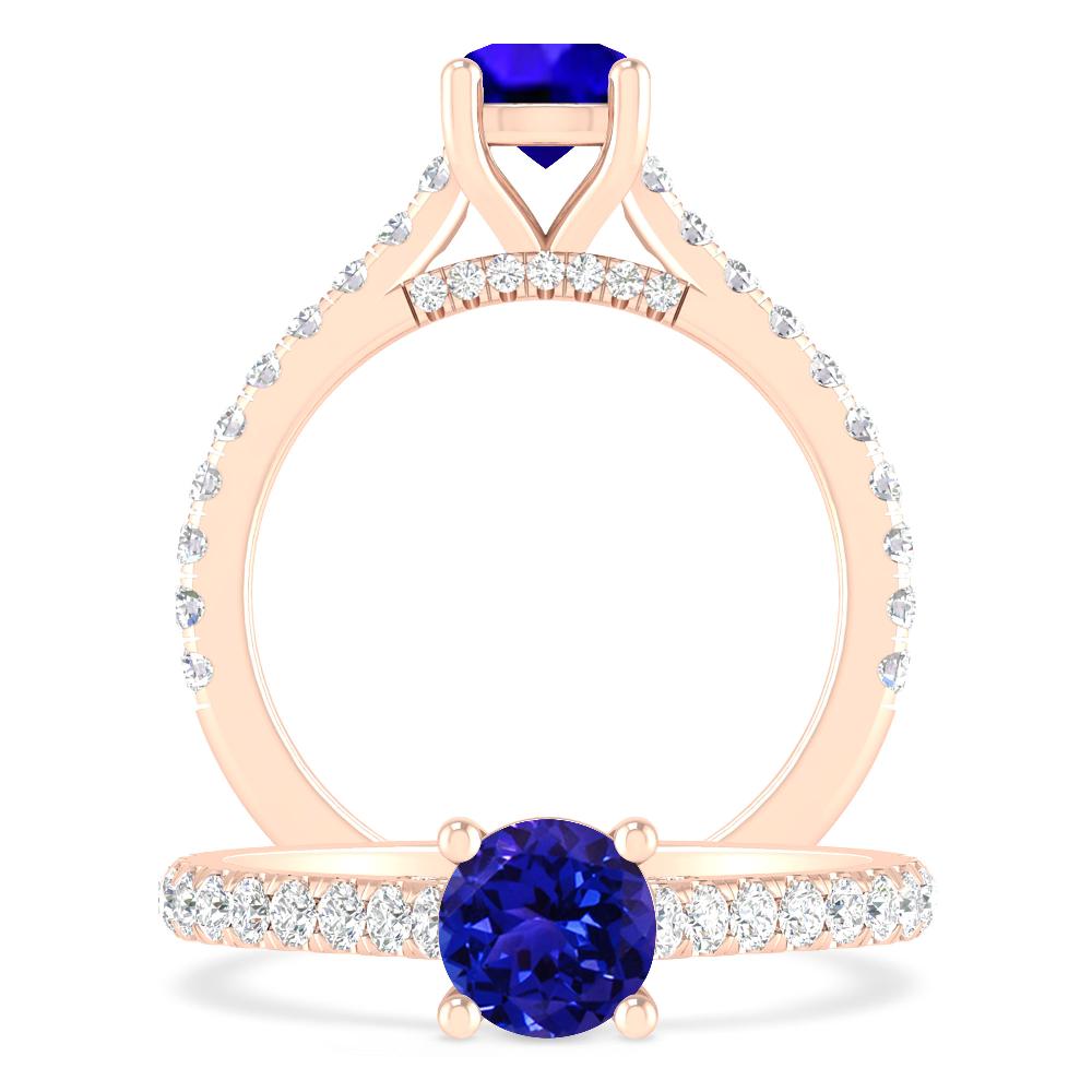 Rose Gold - Tanzanite