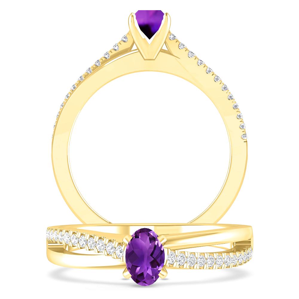 Yellow Gold - Amethyst