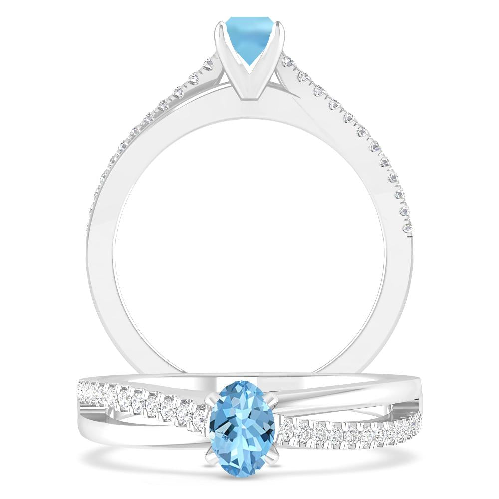 White Gold - Aquamarine