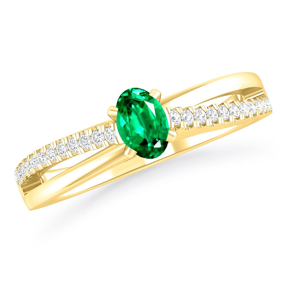 Yellow Gold - Emerald