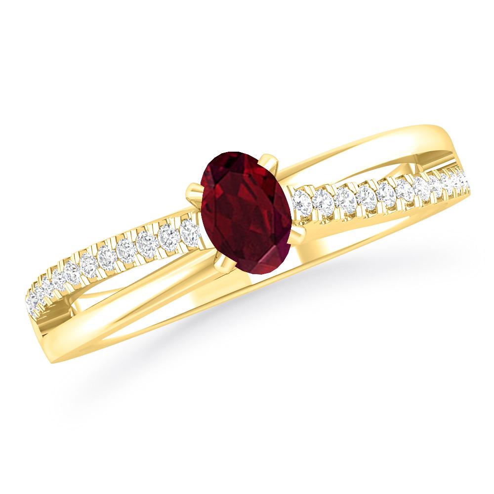 Yellow Gold - Garnet