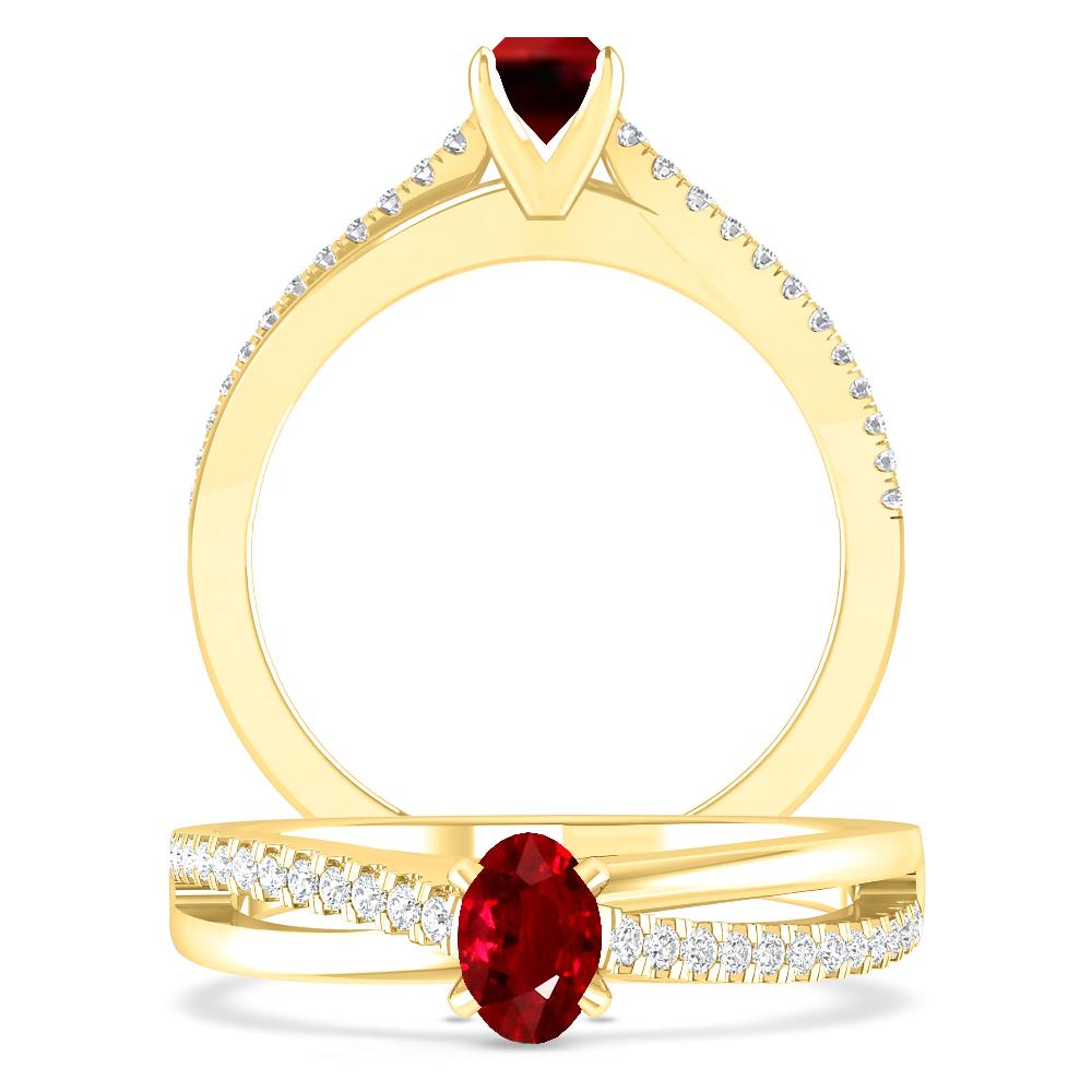 Yellow Gold - Ruby