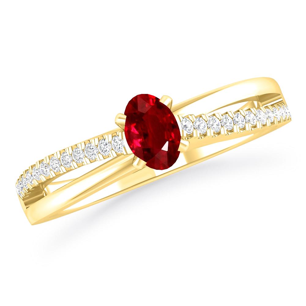 Yellow Gold - Ruby