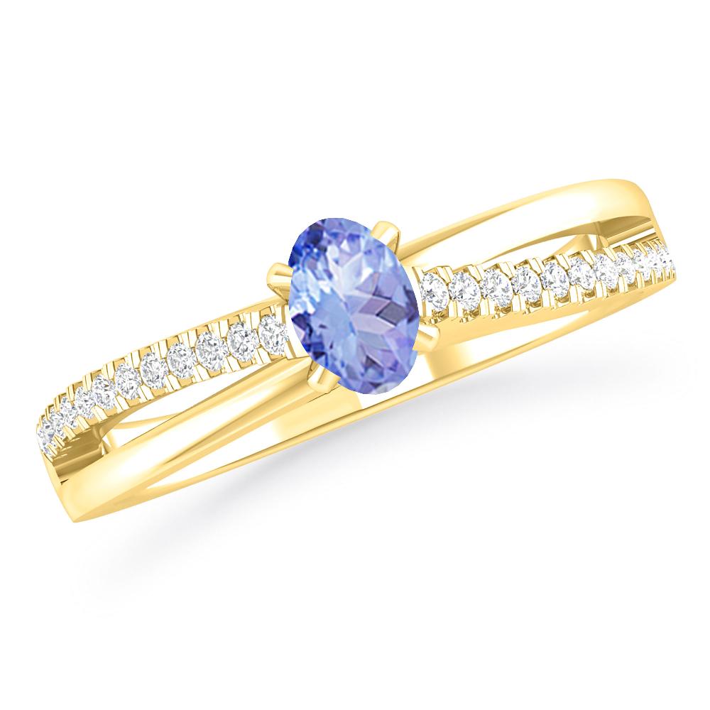 Yellow Gold - Tanzanite