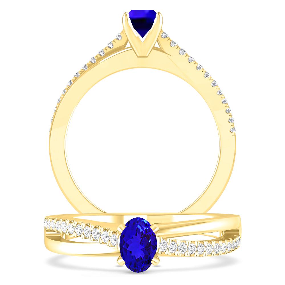 Yellow Gold - Tanzanite