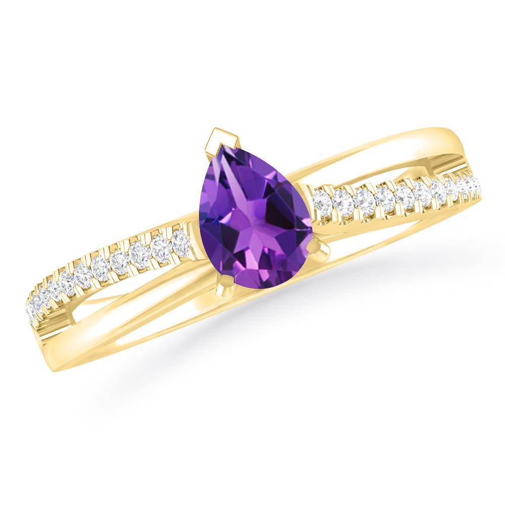 Yellow Gold - Amethyst