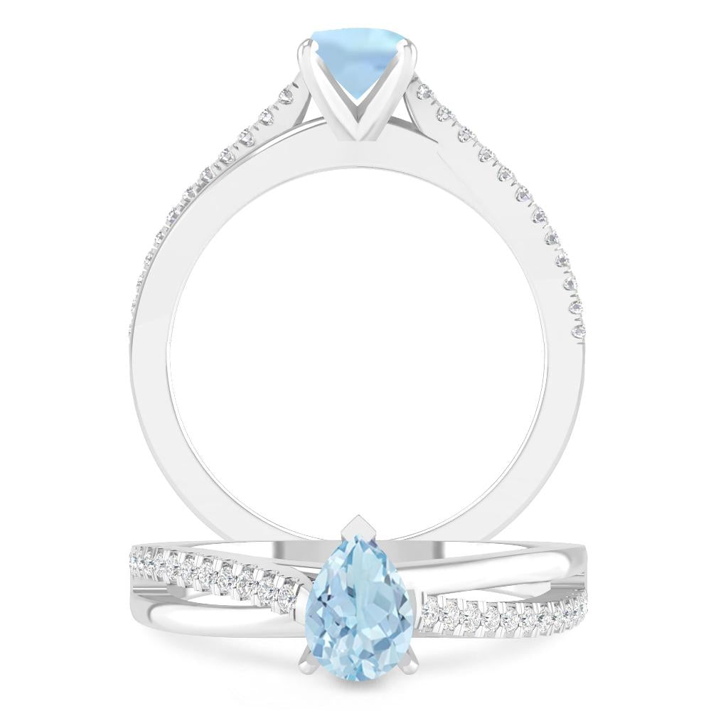 White Gold - Aquamarine