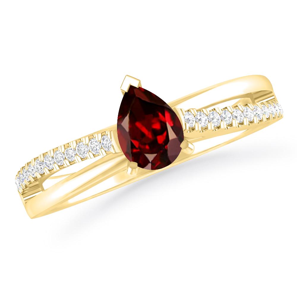 Yellow Gold - Garnet