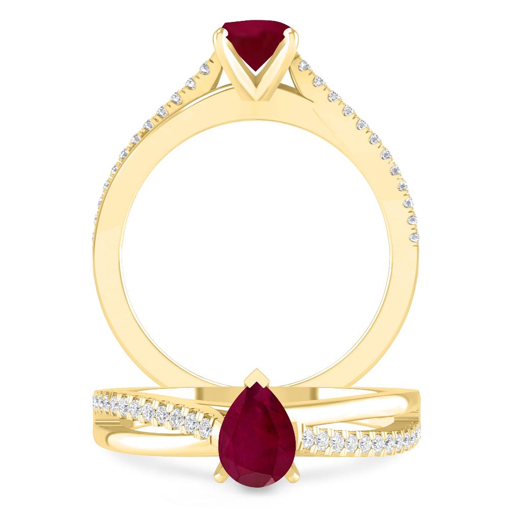 Yellow Gold - Ruby