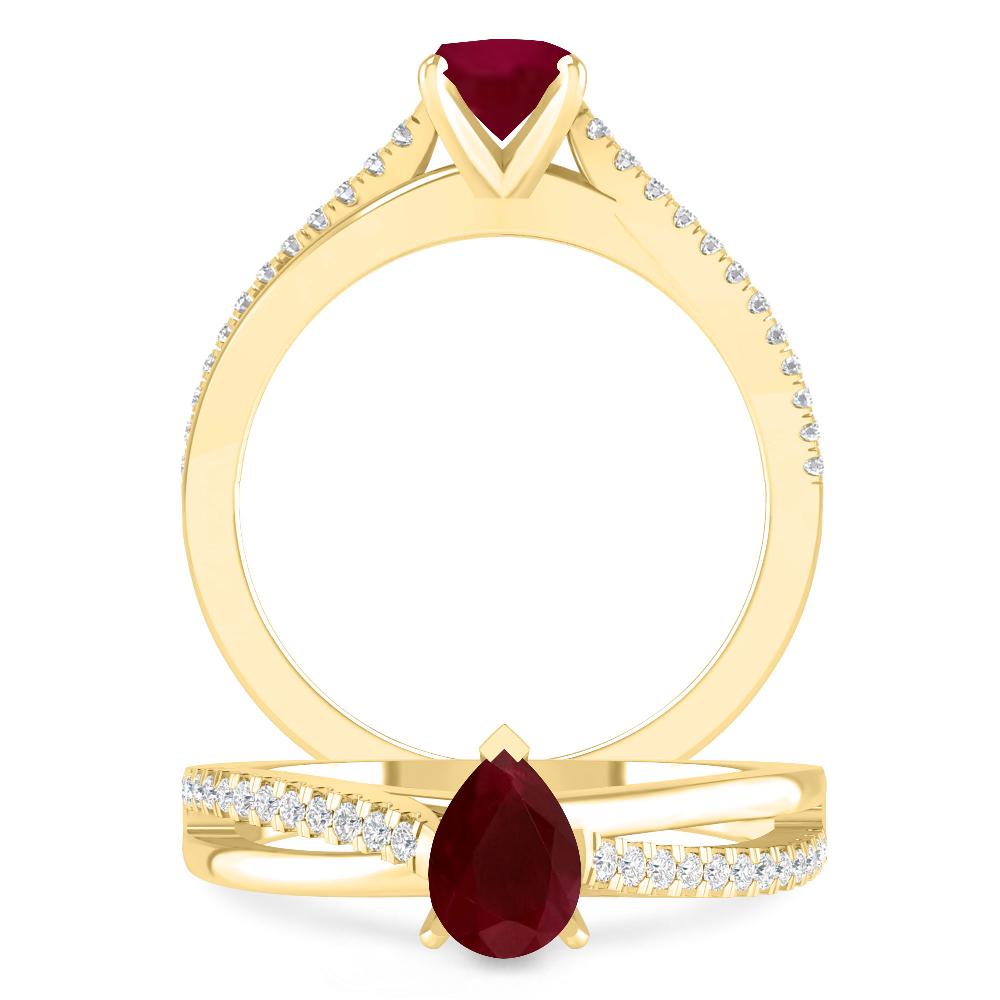 Yellow Gold - Ruby