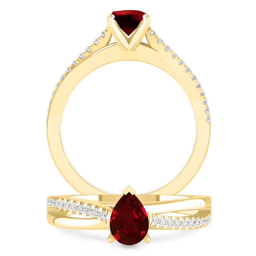 Yellow Gold - Ruby