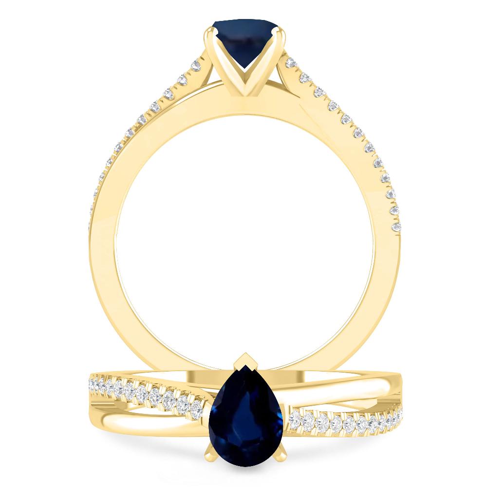 Yellow Gold - Sapphire