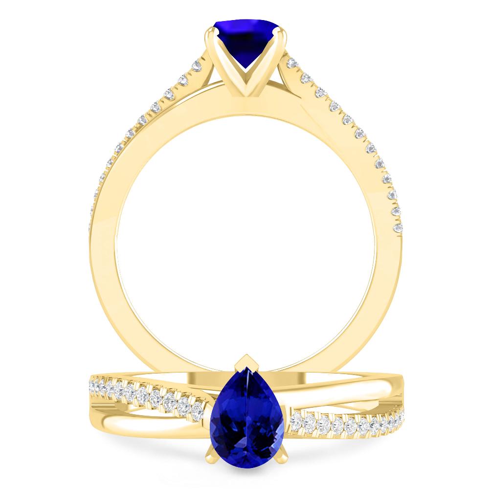 Yellow Gold - Tanzanite