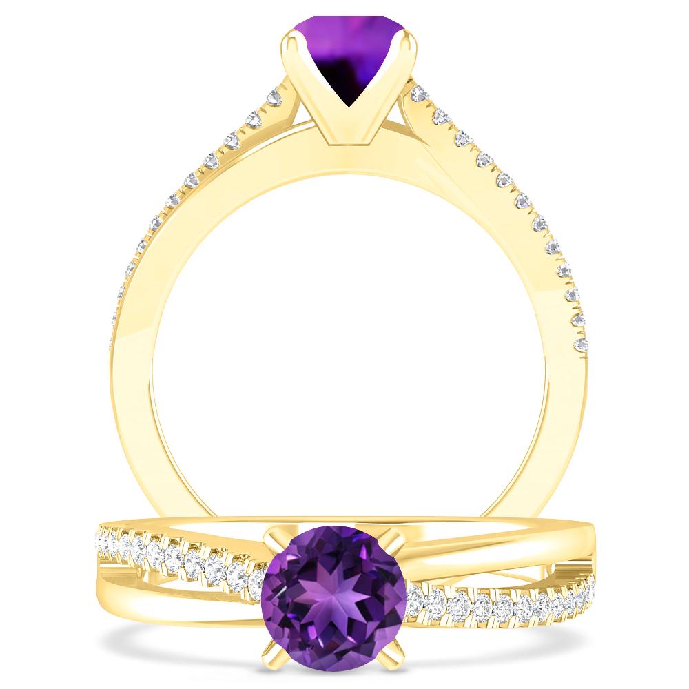 Yellow Gold - Amethyst