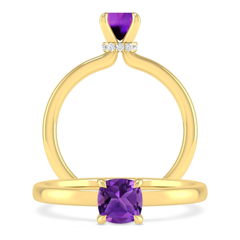 Yellow Gold - Amethyst