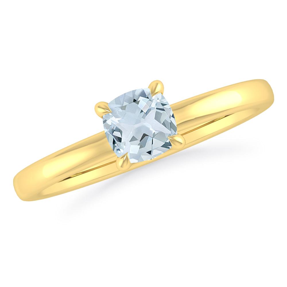 Yellow Gold - Aquamarine