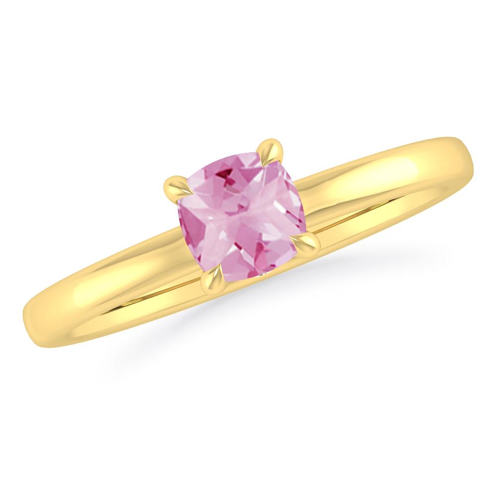 Yellow Gold - Pink Tourmaline