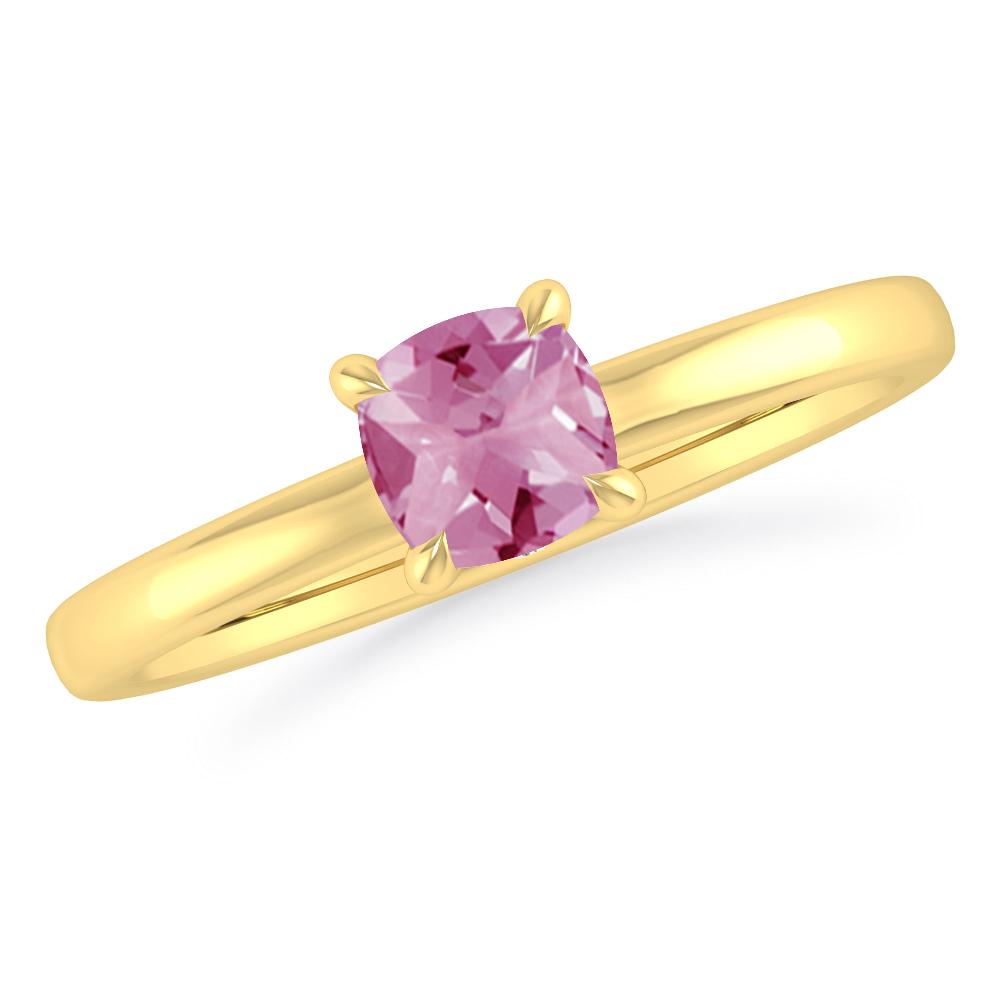 Yellow Gold - Pink Tourmaline